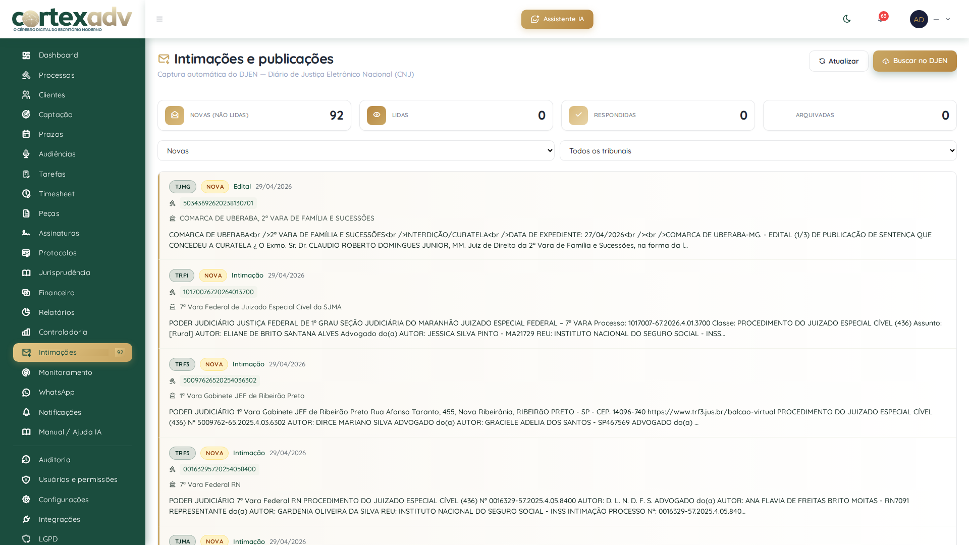 Intimações DJEN