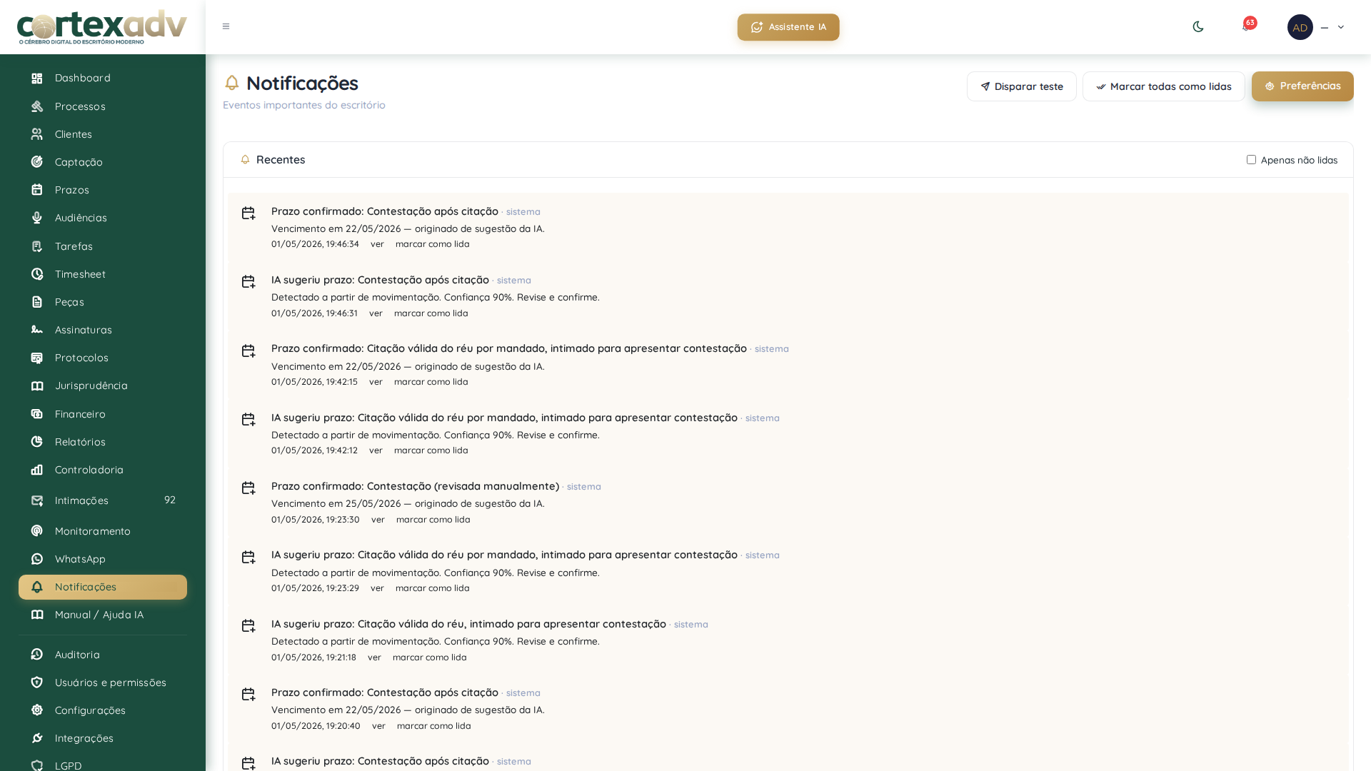 Notificações